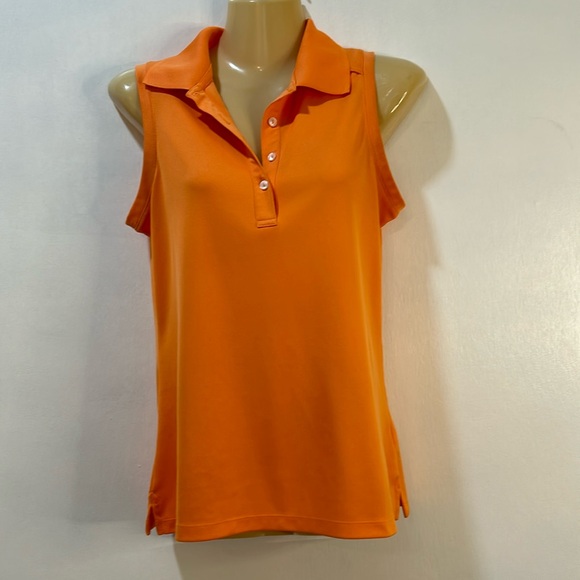 Callaway Tops - CALLWAY GOLF SHIRT WOMEN SIZE S ORANGE SLEEVELESS POLO